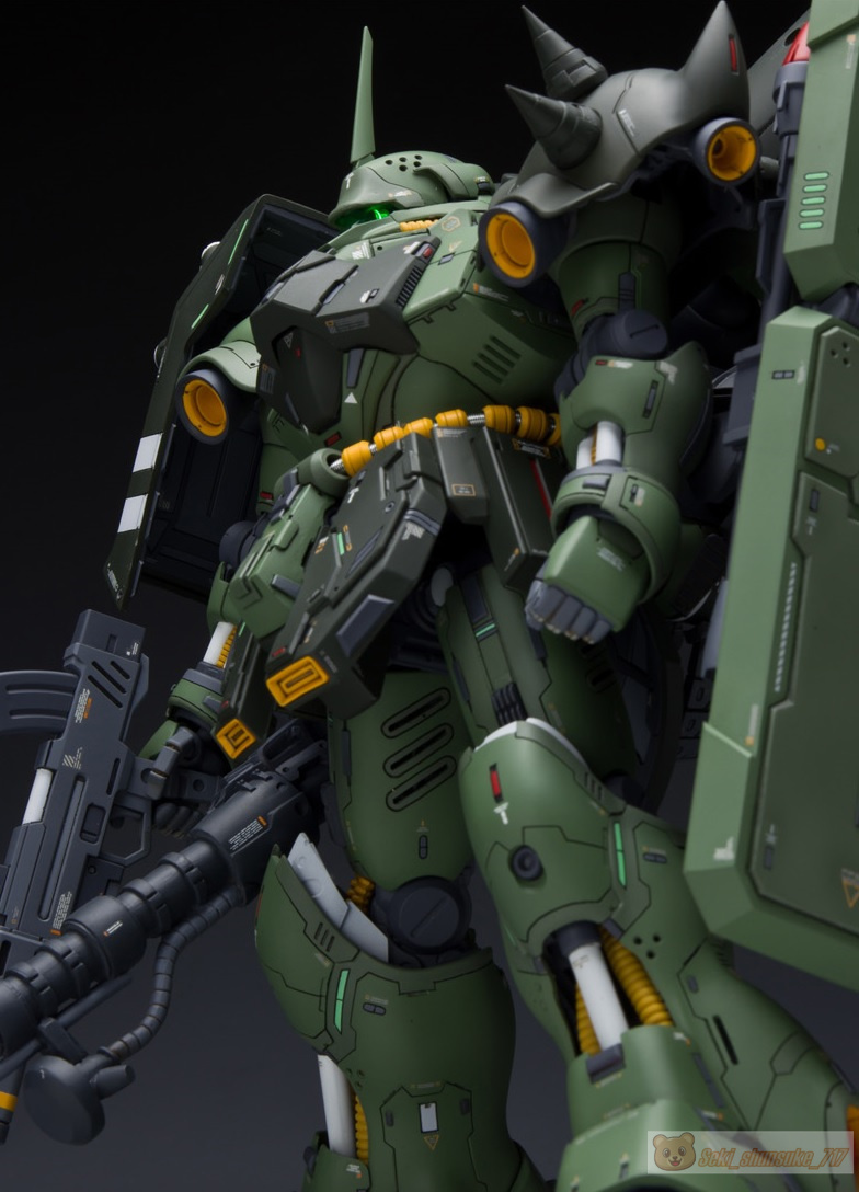 【INDUSTRIAL GEAR】1/100 AMS-119 ギラ・ドーガ フルセット(本体パーツ+武器+バックパック) MG 未塗装 レジン ガレージキット 未組立_画像2