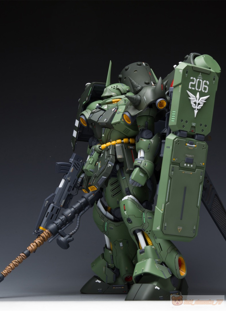 【INDUSTRIAL GEAR】1/100 AMS-119 ギラ・ドーガ フルセット(本体パーツ+武器+バックパック) MG 未塗装 レジン ガレージキット 未組立_画像3