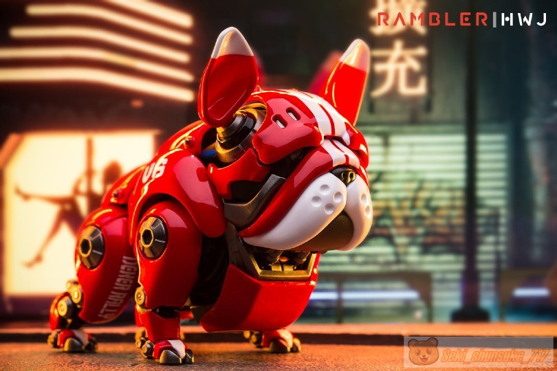 【HWJ】RAMBLER MECHANIC BEAST 零号機(赤) 機械犬 ブルドッグ 合金あり 完成品 可動 フィギュア 新品_画像3