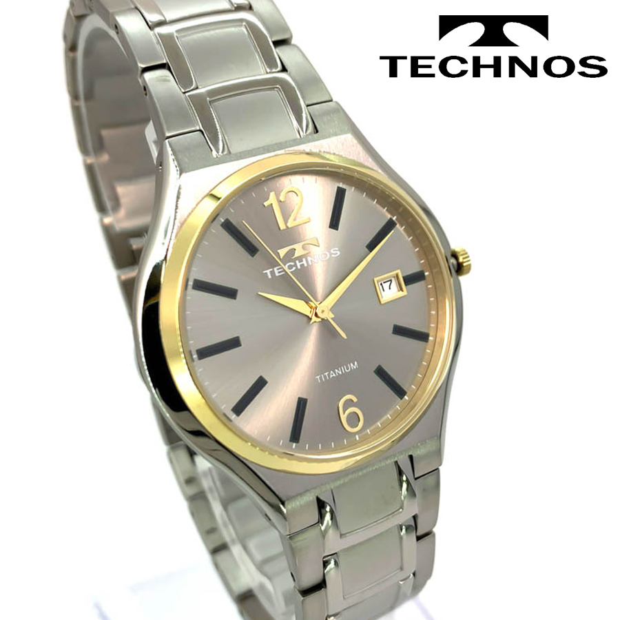 1円 正規品 テクノスTECHNOSメンズ腕時計日本製チタン製アナロググレー 
