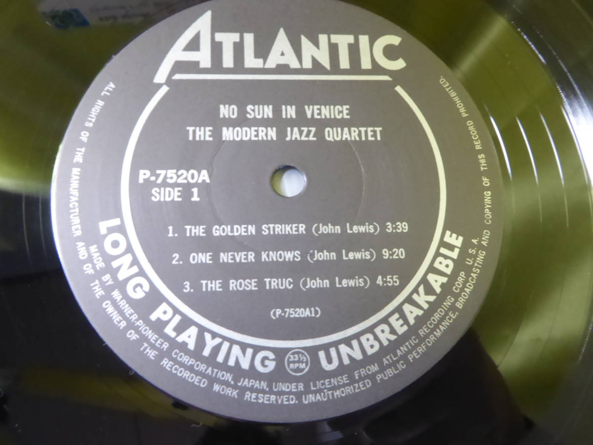 [m7660y r] The Modern Jazz Quartet Plays No Sun in Venice (ATLANTIC P-7520A)　MJQ たそがれのヴェニス　モダン・ジャズ・カルテット_画像6