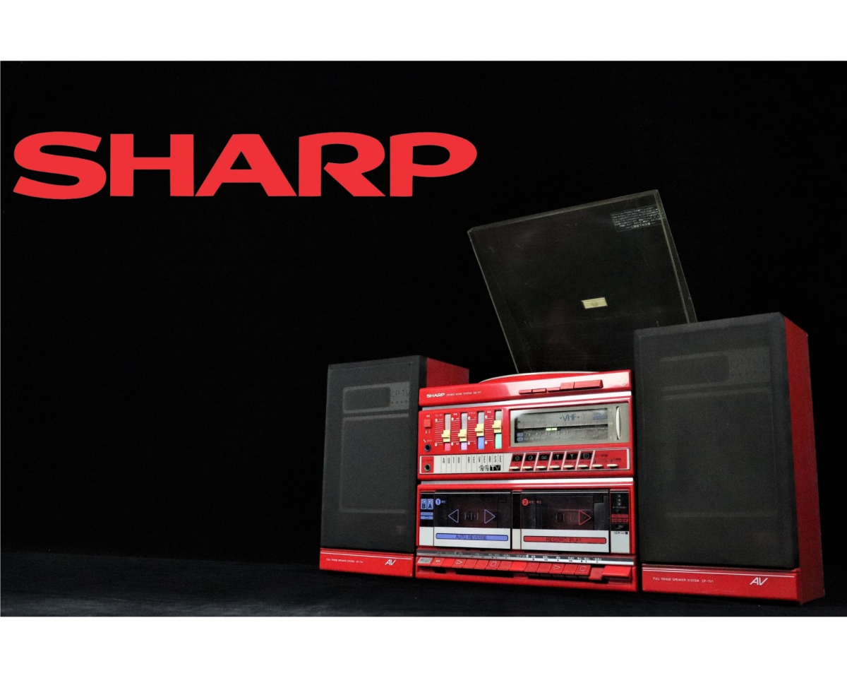 【通電OK】SHARP GS-TV1 CP-TV1 シャープ ステレオコンポ スピーカー オーディオ機器 レコードプレーヤー カセットデッキ 010JDPL65_画像1