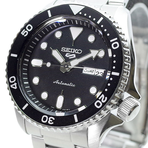 激安の SEIKO セイコー 腕時計 シルバー ブラック 自動巻き SRPD55K1 メンズ アルバ