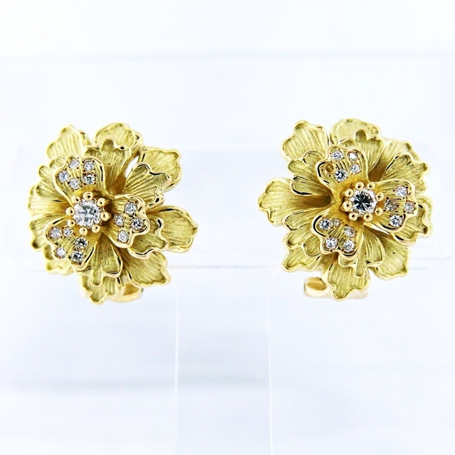 最も ◇ダイヤモンド0.20ct/0.20ct イヤリング ☆イエローゴールド