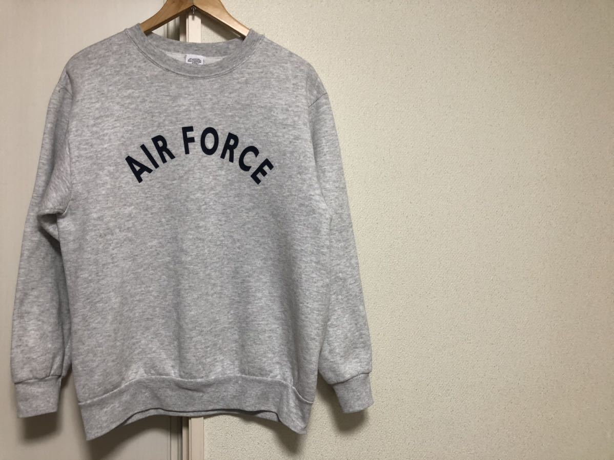 90sヴィンテージ！MADE IN USAアメリカ製AIR FORCEエアーフォース米軍空軍CAMPBELLSVILL APAREL COMPANYプリントスウェットsize S