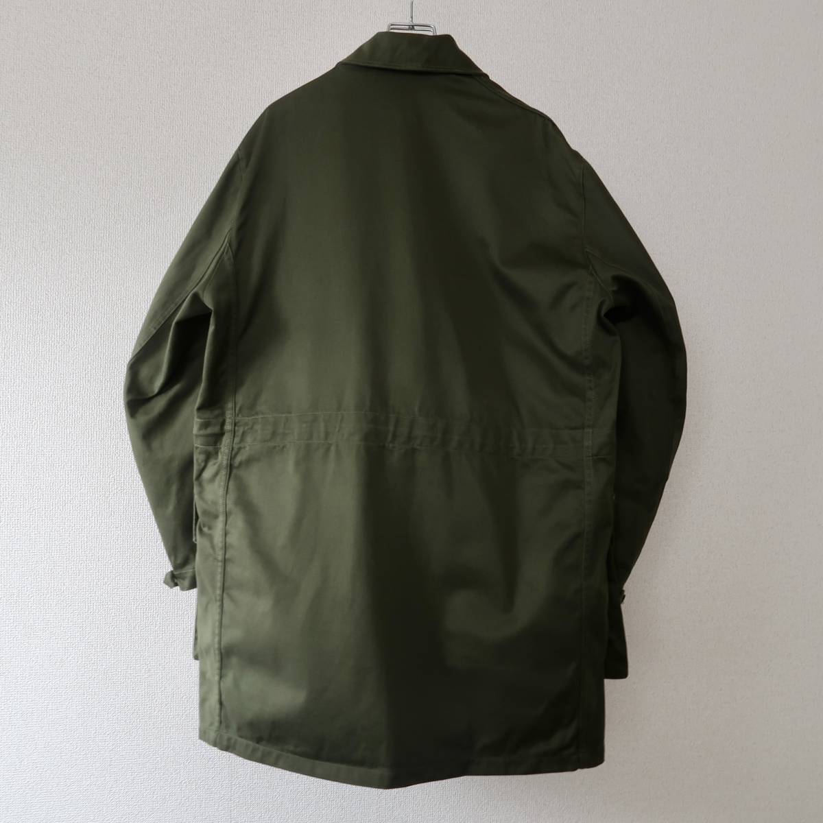  almost DEADSTOCK 60\'s 70\'s Sweden army M-59 cotton satin over coat shell inscription C46 DEADSTOCK/ Vintage .. goods Mod's Coat SM