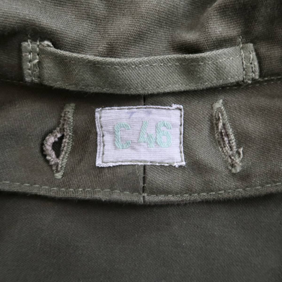  almost DEADSTOCK 60\'s 70\'s Sweden army M-59 cotton satin over coat shell inscription C46 DEADSTOCK/ Vintage .. goods Mod's Coat SM