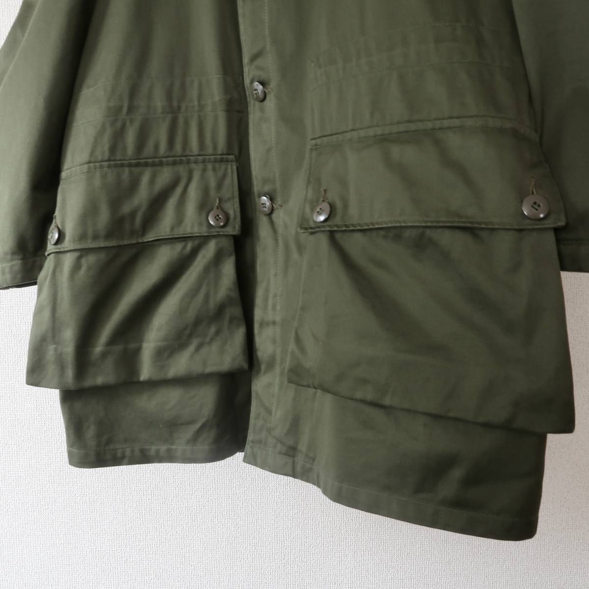 ほぼDEADSTOCK 60's 70'sスウェーデン軍 M-59コットンサテンオーバーコート シェル 表記C46 DEADSTOCK/ビンテージ官給品モッズコートSM_画像5