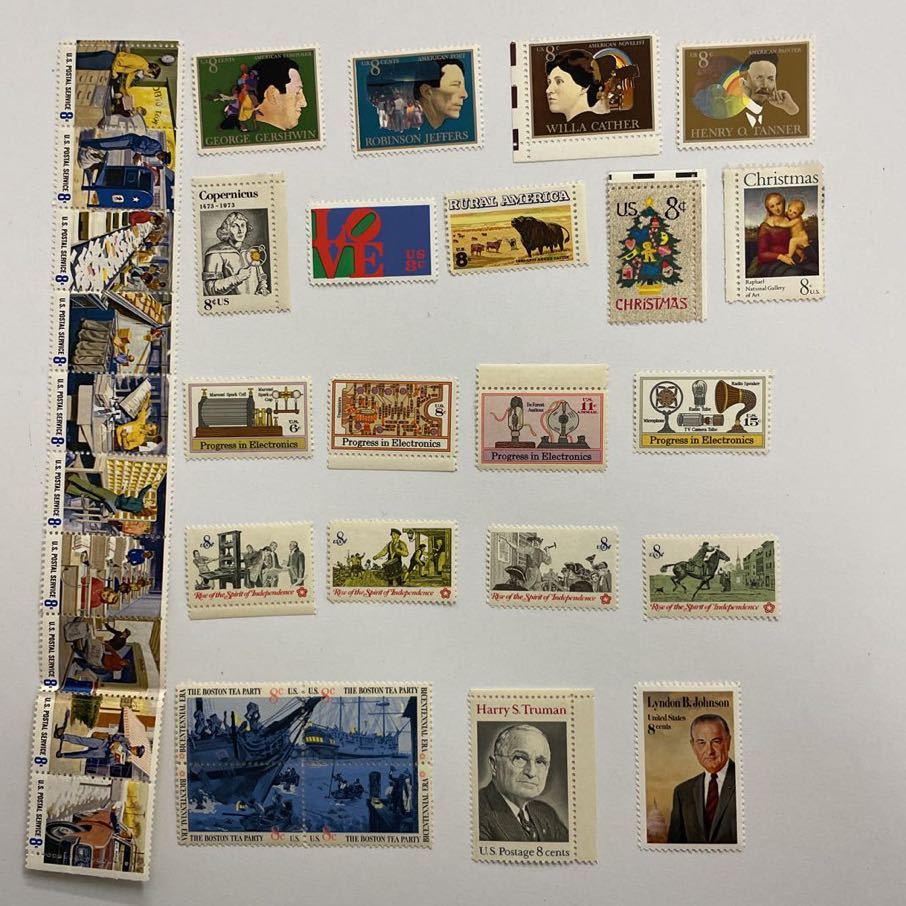 ◆◆ アメリカ 切手 United States 1973 Postal Service Souvenir Mint Set_画像1