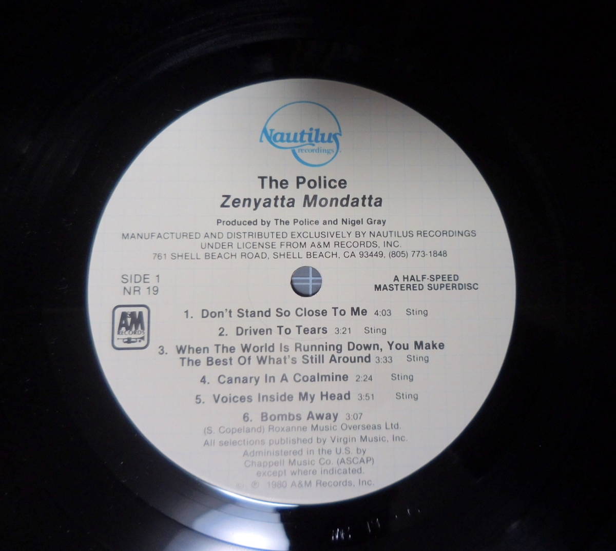 THE POLICE／ZENYATTA MONDATTA　高音質NAUTILUS SUPER DISC！ 美盤・廃盤　_画像9