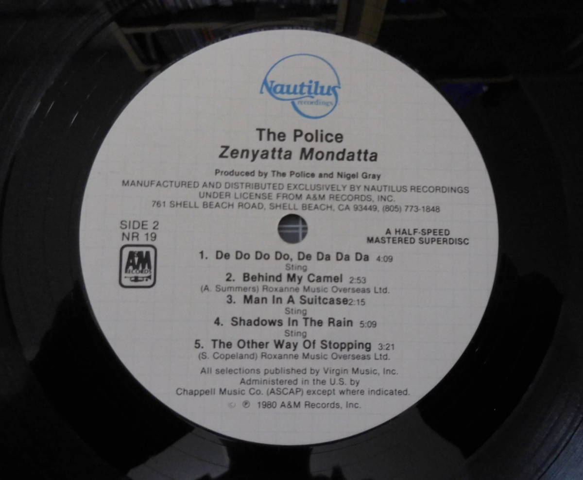 THE POLICE／ZENYATTA MONDATTA　高音質NAUTILUS SUPER DISC！ 美盤・廃盤　_画像7