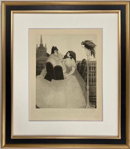 【特価】 ≪ 　オーブリー・ビアズリー 　≫　 オリジナル エングレービング　 THE LADY AT THE DRESSING-TABLE　1901年　AUBREY BEARDSLEY