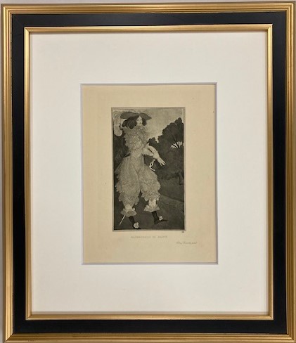 魅力の 【特価】　≪　　オーブリー・ビアズリー　　≫ 　 オリジナル エングレービング 　MADEMOISELLE DE MAUPIN 　 1901年 　AUBREY BEARDSLEY 石版画、リトグラフ