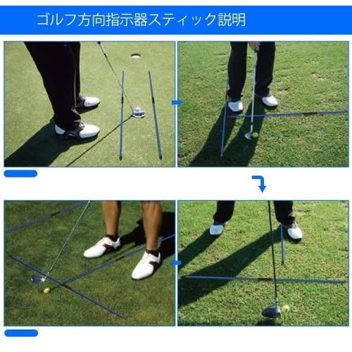 MSOAT ゴルフ アライメントスティック，折りたたみ式ゴルフ 練習 的