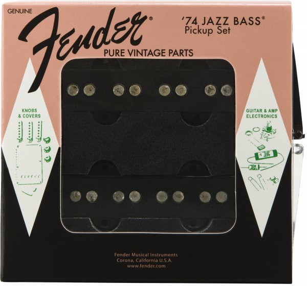 【送料無料/新品】 純正品 Fenderフェンダー◆Pure Vintage '74 Jazz Bass Pickup SET◆ジャズベース用ピックアップ2点セット