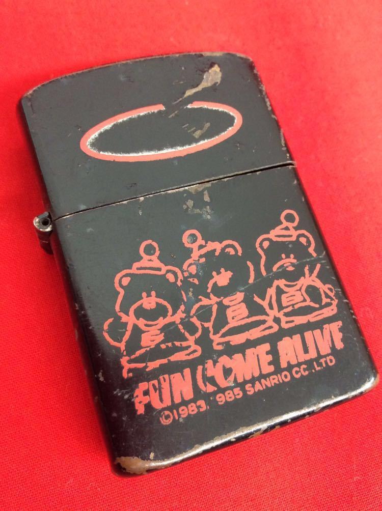 昭和レトロ 【 SANRIO FUN COME ALIVE 】 サンリオ ファンカムアライブ 1983,1985 ジッポータイプ オイルライター 中古品 コレクション_画像1