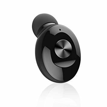 ◆YVブラック Bluetooth5.0HK-UZミニイヤホン ワイヤレス ヘッドセット 小型 軽量 マイク付き 片耳 USBマグネット充電式_画像1