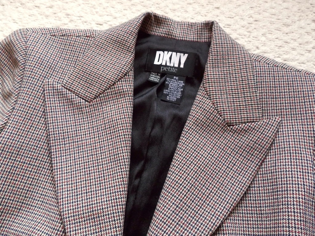  ★送料無料★【DKNY】人気の千鳥格子 3Bストレッチジャケット_画像1