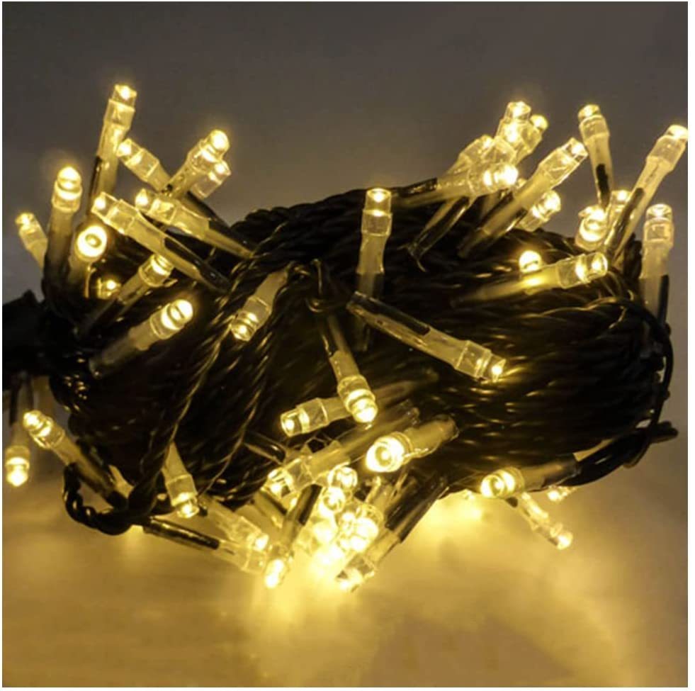プロフェッショナルLED 2芯 ジャンパンゴールド 電球色 10ｍ 100球ストリングライト ブラックコード クリスマス ライト_画像5