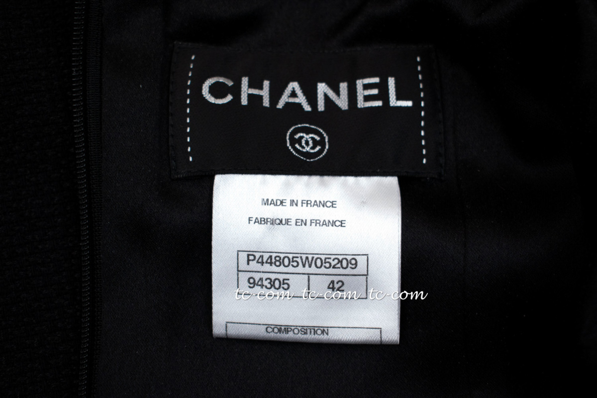  Chanel CHANEL черный * длинное платье * гонки * One-piece F42