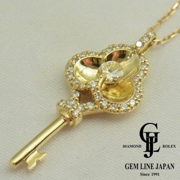K18YG ダイヤ0.30ct デザインネックレス | ovale.eu