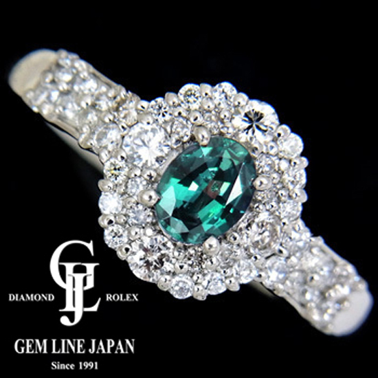 大量入荷 0.30ct アレキサンドライト ダイヤ リング プラチナ 0.33ct