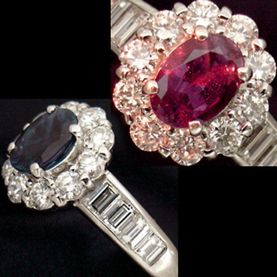 GAAJ pattern attaching alexandrite 0.80ct diamond 1.17ct Pt900 ring 