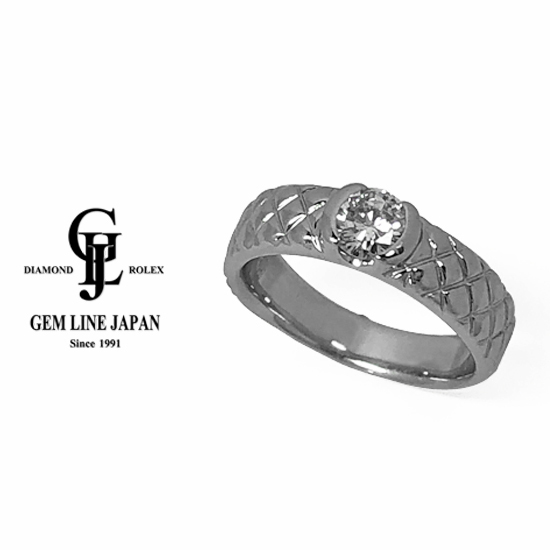 激安 超特価商店街 一粒 ダイヤモンド 0.42ct メンズ プラチナ リング プラチナ