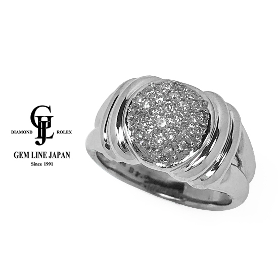  judgement document attaching K18WG diamond 0.45ct men's ring 