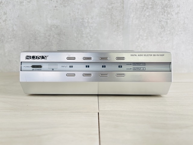 光デジタルオーディオセレクター 中古 SONY ソニー SB-RX100P 角型光デジタル AVセレクター シルバー リモコン付き /1699