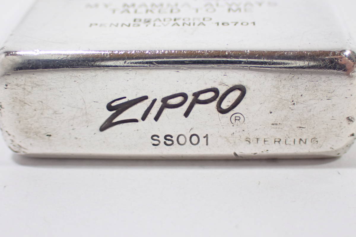 Zippo sterling silver スターリングシルバー 筆記体 斜体-