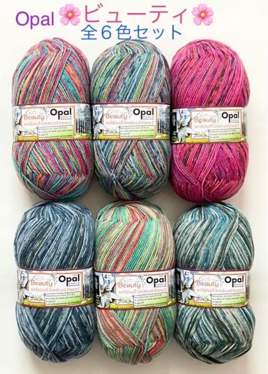 新作】Opal オパール毛糸 ビューティ 全６色セット 