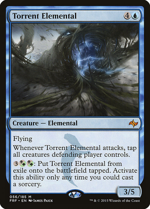 MTG ■青/英語版■《奔流の精霊/Torrent Elemental》 運命再編 FRF_画像1