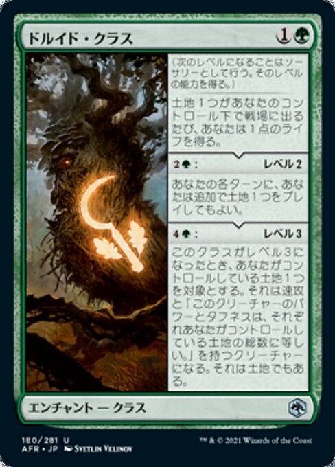 MTG ■緑/日本語版■ 《ドルイド・クラス/Druid Class》フォーゴトン・レルム探訪　AFR_画像1