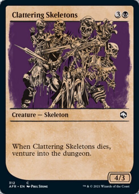 MTG ■黒/英語版■ 《かたつく骸骨/Clattering Skeletons》▲ショーケース▲フォーゴトン・レルム探訪　AFR_画像1