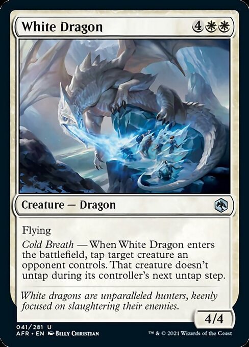 MTG ■白/英語版■ 《ホワイト・ドラゴン/White Dragon》フォーゴトン・レルム探訪　AFR_画像1