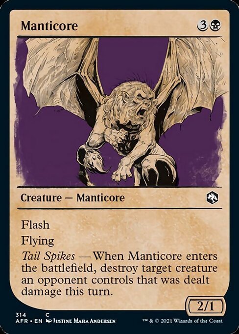 MTG ■黒/英語版■ 《マンティコア/Manticore》▲ショーケース▲フォーゴトン・レルム探訪　AFR_画像1