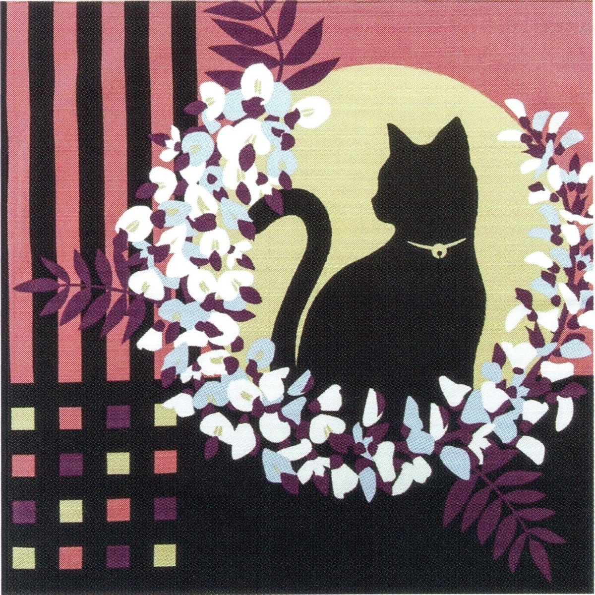  cotton small ....[ spring night. compilation .] cat black cat Cat approximately 50cm(.. present, place mat .)y042-054429