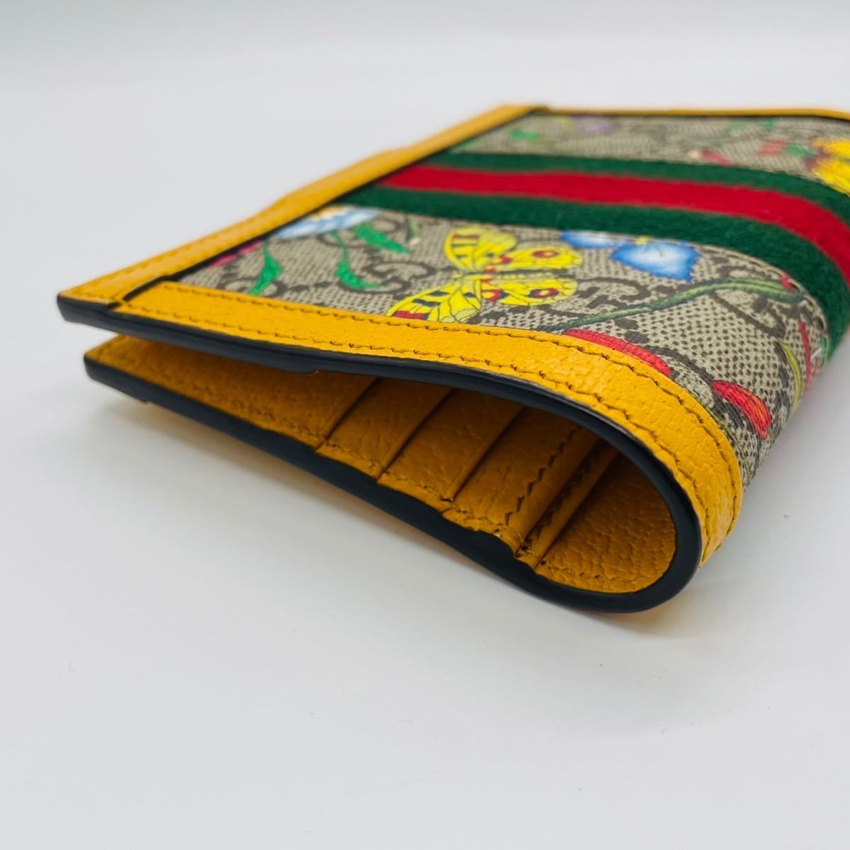 新品】GUCCI パスポートケース パスケース GGフローラ 黄色