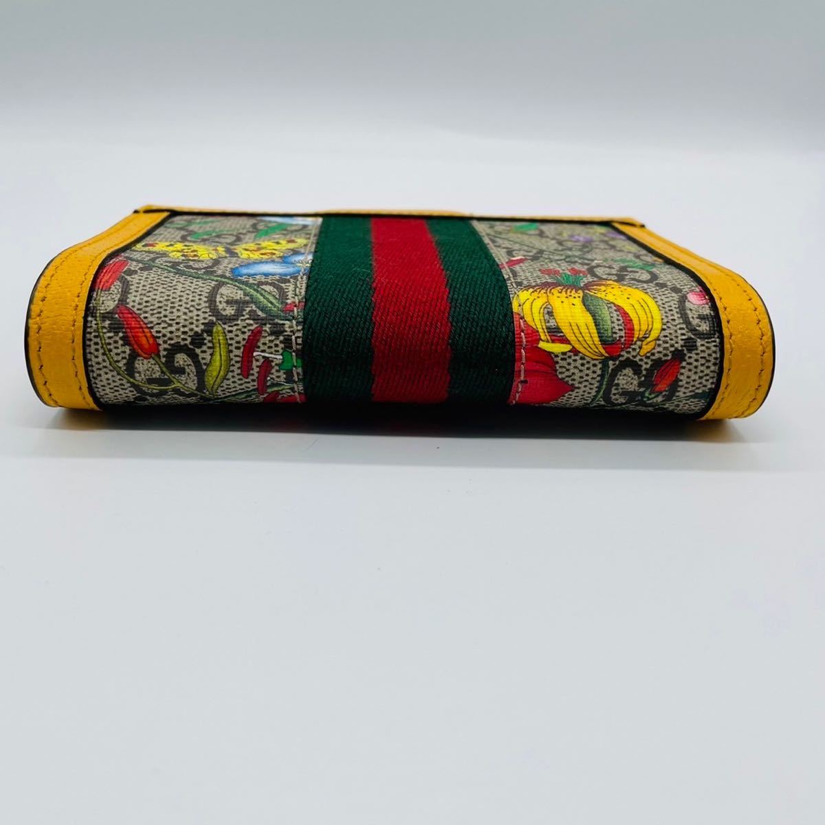 新品】GUCCI パスポートケース パスケース GGフローラ 黄色