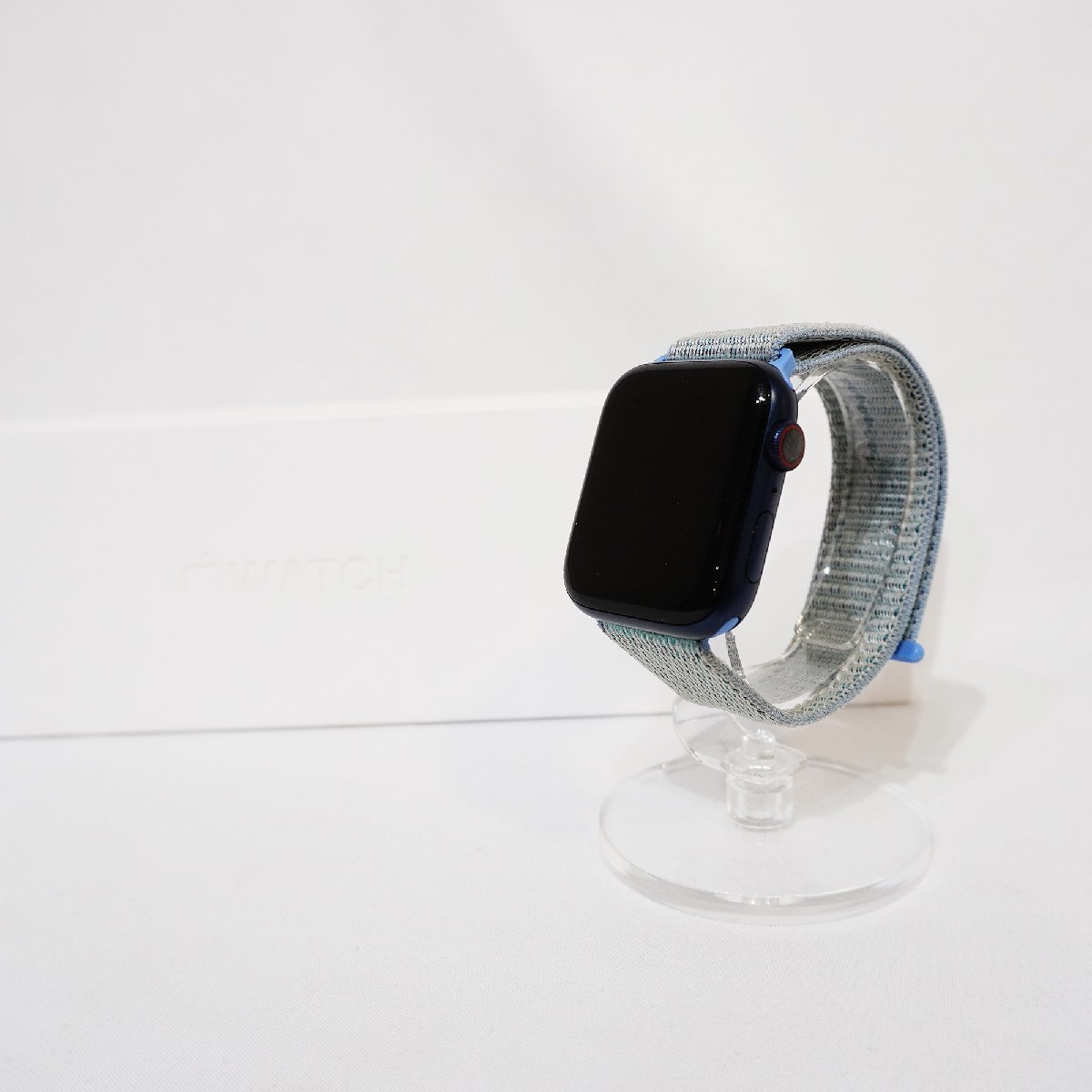 最新人気 + GPS 6 Series [A2376] アップルウォッチ Watch Apple Cellularモデル G4-8 ケース アルミニウム ブルー スペース 44mm セルラー スマートウォッチ本体
