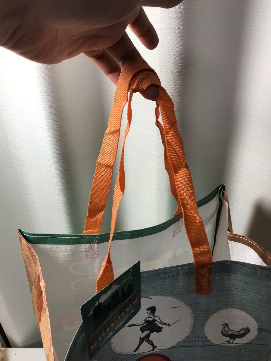 エコバッグ TRADER JOE''S タグ付き トレーダージョーズ シカゴ CHICAGO 海外限定 スーパーマーケット