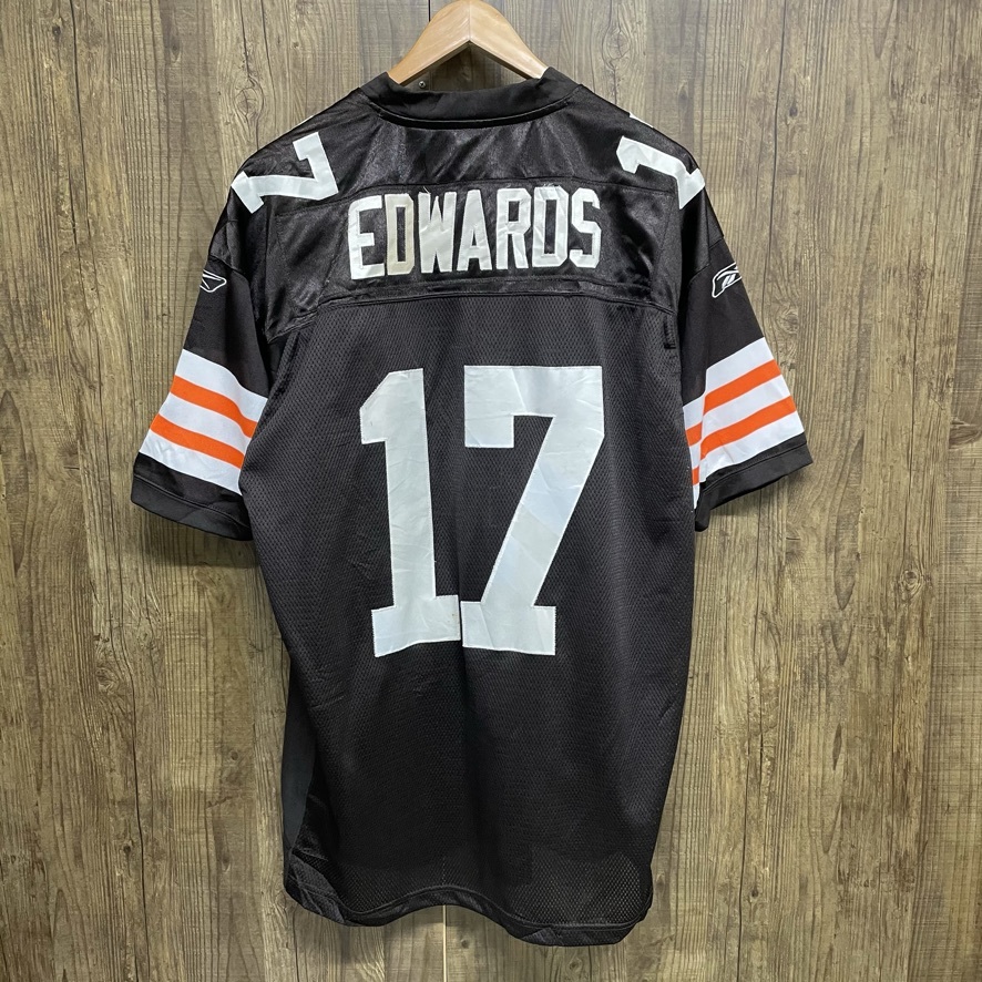 Reebok リーボック NFL BROWNS ブラウンズ ゲームシャツ ユニフォーム アメフト EDWARDS エドワーズ 54_画像2