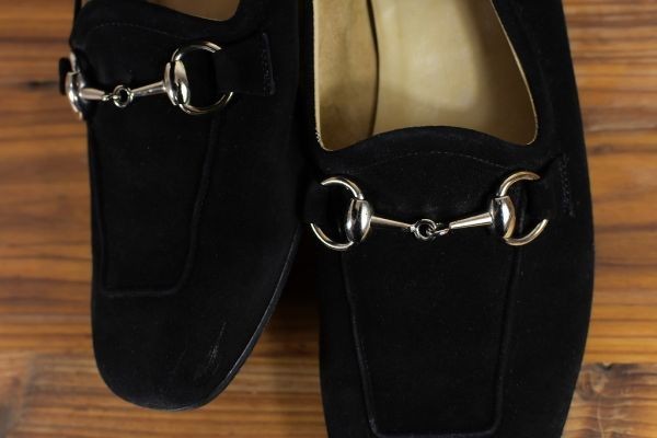 AW A1383 GUCCI グッチ レディース スエード パンプス ビット