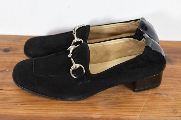 AW A1383 GUCCI グッチ レディース スエード パンプス ビット