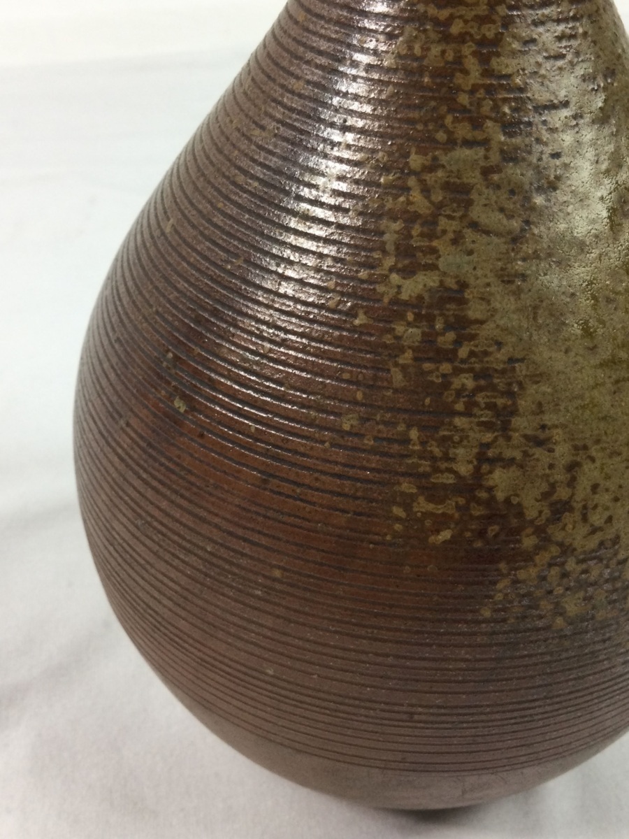 ラッピング不可】 古備前 壺 壷 備前焼 骨董品 焼き締め 花器 花瓶