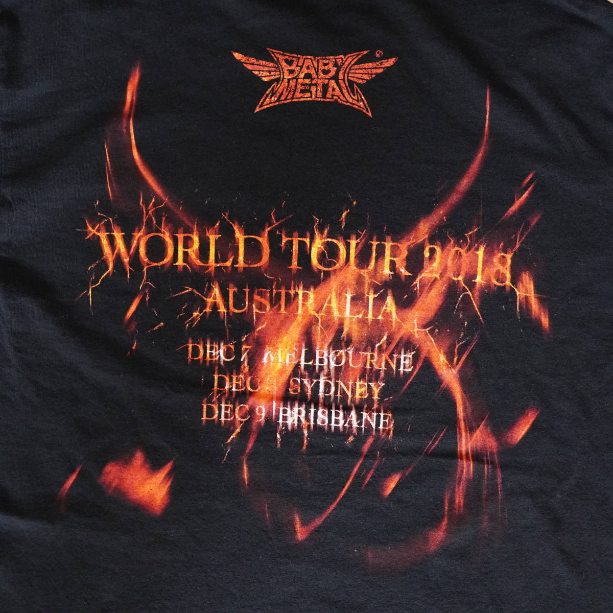 BABYMETAL CRUSH LOGO (AUSTRALIA) tシャツ 海外Mサイズ （日本のLサイズ相当）