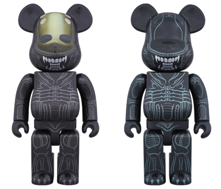 レア! 【 ALIEN & WARRIOR ALIEN 】BE@RBRICK 400% ベアブリック　エイリアン_参考写真見て