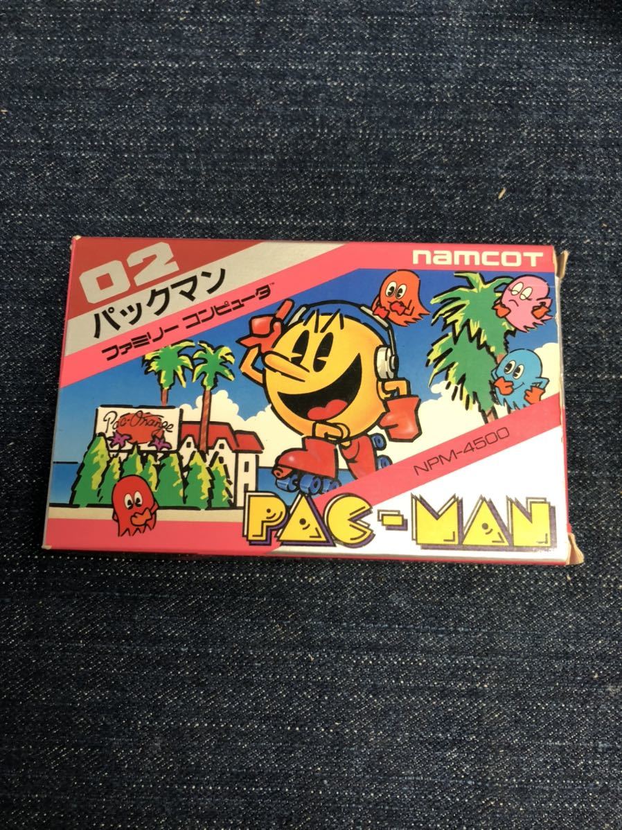 送料無料♪ 美品♪ ハガキ付完品♪ パックマン ファミコンソフト 箱説付き 端子メンテナンス済 動作品　同梱可能　FC