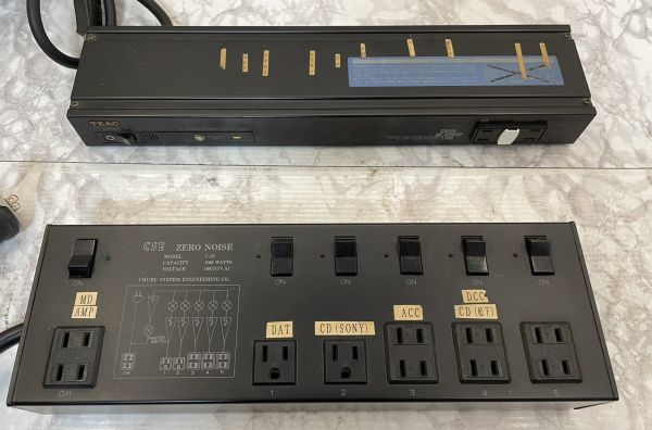 中古 CSE ZERO NOISE C-22 電源タップ TEAC AV-P255 パワー